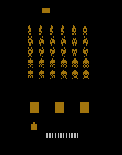 Space Invaders Clone in BASIC v7 Title Screen